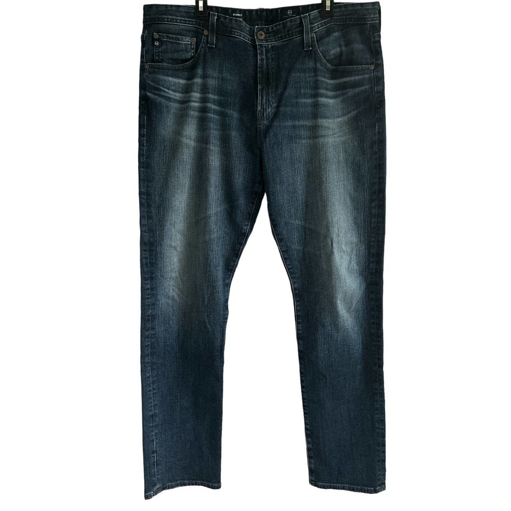 AG Size 38/ 34 Mens Everett Slim‎ Straight Leg Jeans Dark Wash